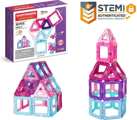 Magformers inspirieren – Bauset 14 Teile – Magnetspielzeug – Spielzeug 3,4,5,6,7 Jahre Jungen und Mädchen – Montessori-Spielzeug – Lernspielzeug – Konstruktionsspielzeug