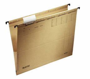Leitz alpha® A4 Hängeregister mit Blasebalg – 25 Stück – V-Boden – Naturbraun