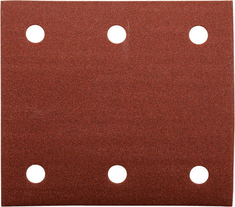 Makita Zubehör Makita P-33130 Schleifblatt rot – flaches Schleifblatt – Delta-Schleifblatt – Klett – Klett – K150 – 114 x 102 mm (10 Stück)