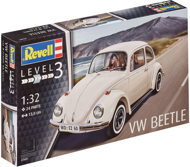 Revell Modellbausatzauto – 07681 Volkswagen VW Käfer – deutscher Pkw aus Kunststoff – 1:32 – Modellbau
