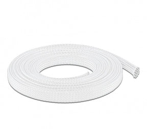 Delock Flechtschlauch dehnbar 10 m x 12 mm weiß