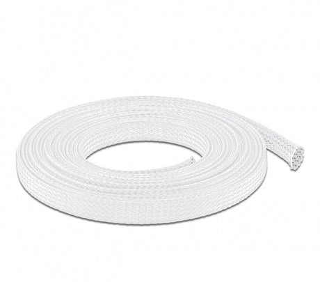 Delock Flechtschlauch dehnbar 10 m x 12 mm weiß