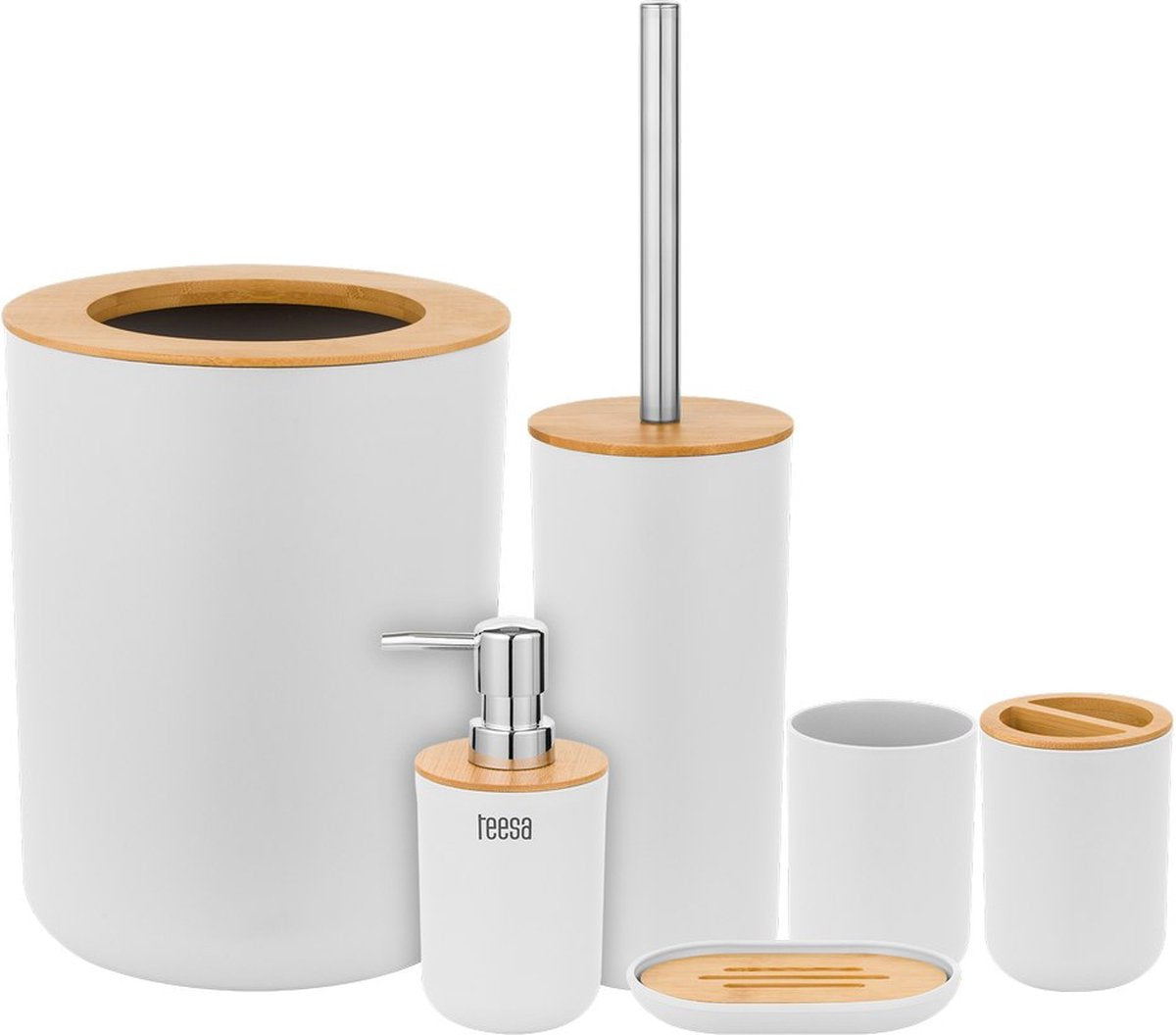 Teesa tsa0400-w – Set Badezimmerzubehör, weiß