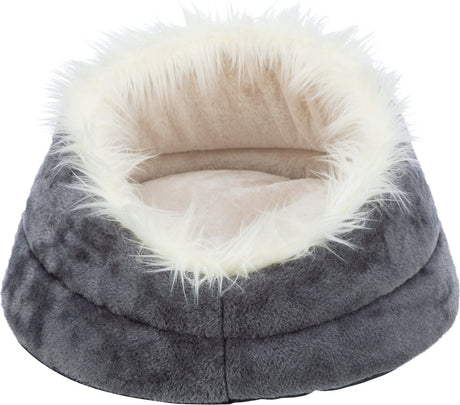 Trixie - Hundebett Minou - rund - Soft Edition - grau hellgrau - 47x26 cm