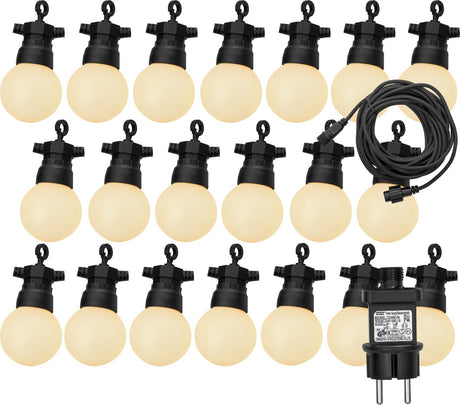 Luxform - lichtsnoer honolulu - met 20 warm witte led lampjes - met 8 verschillende functies - geschikt voor buiten