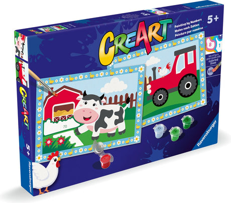Ravensburger Creart Malen nach Zahlen – Traktor mit Landschaft