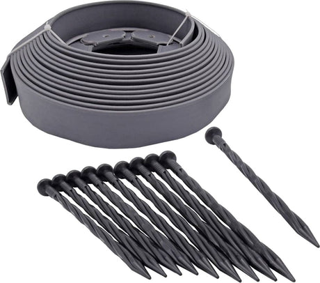 Naturgrenzgrenzgrenze H5 cm x 10 m mit gemahlenen Stiften grau
