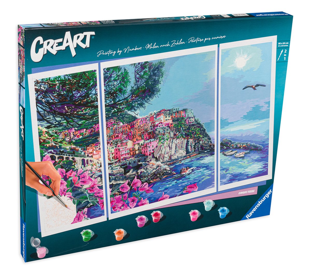 Ravensburger Kreart Gemälde bei Nummer - Romantischer Cinque Terre