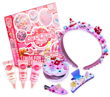 Gear2play Decoden Magic – Deluxe: Think Pink Creations Puffy-Kleber-Bastelset