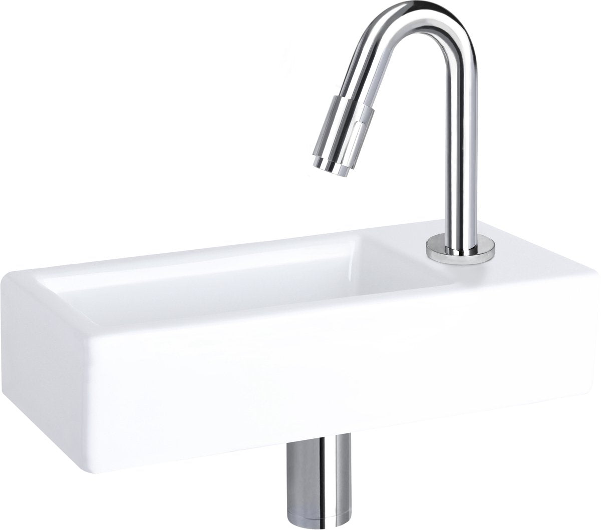 Differnz Brunnenhahn gebogen 19cm Chrom