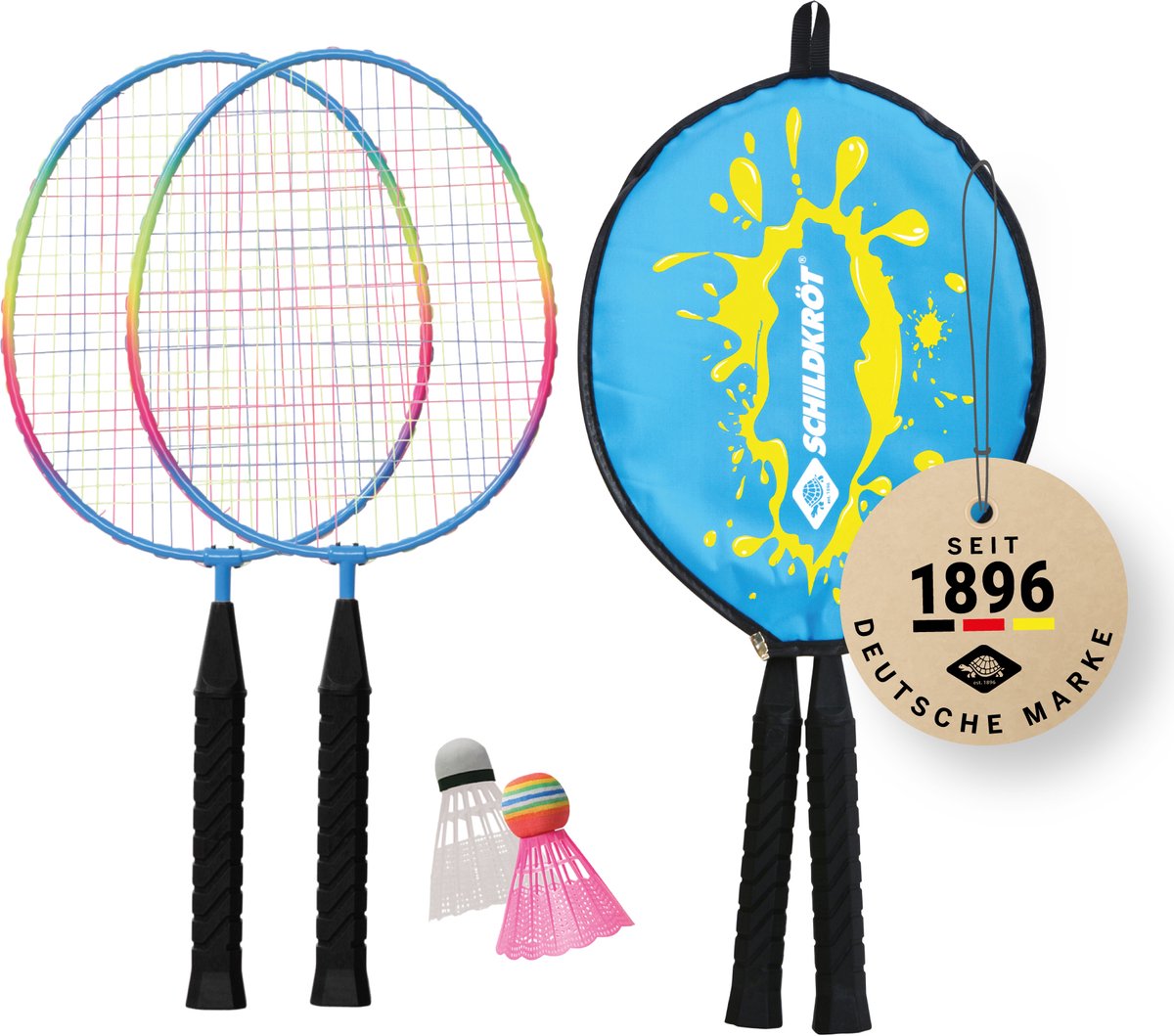 Schildkröt badminton set junior voor kinderen - recreatief speelgoed.
