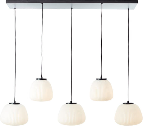 Philips led brilliant hanglamp kaizen 5-lichts zwart met wit - 60156 76