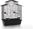 Beeztees iza 2 pagode - vogelkooi - zwart - 45x28x59,5 cm