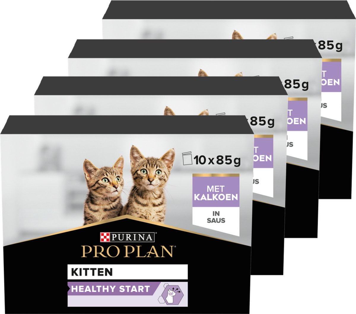 Pro Plan Kitten Healthy Start Multipack – Nassfutter für Katzen – Truthahn – 40 x 85 g