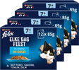 Felix Every Day Party 7+ Senior Fischauswahl – Katzenfutter Nassfutter – Thunfisch Lachs Sardinen Forelle – 48 x 85 g