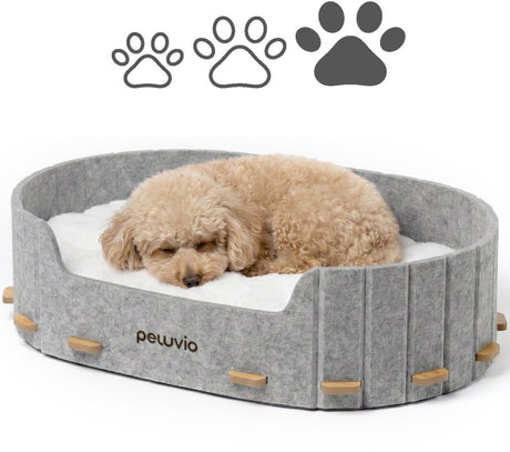 Peluvio cospo – hondenbed met kussen en vilten zijkanten – maat xl – comfortabele rust- en slaapplek – stevige hardboard basis voor stabiliteit – lichtgewicht en verplaatsbaar – wasbaar kussen – minimalistisch en interieurvriendelijk design xl