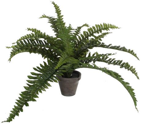 Mica decorations boston varen kunstplant in bloempot stan - h35 x ø45 cm - groen