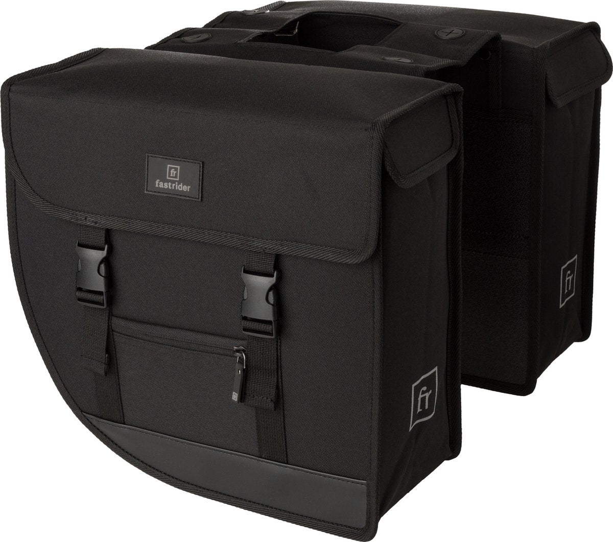 Fastrider bodyl hybride dubbele fietstas medium basics zwart
