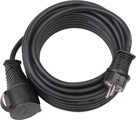 Brennerstuhl Verlängerungskabel IP44 für Outdoor (25 m Kabel, h07rn-f 3g1,5, für den Außenbereich und den Einsatz auf Baustellen) schwarz