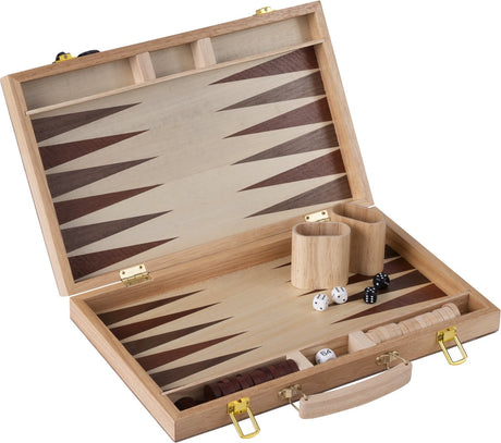 Backgammon Holzbraun 48 x 38 cm