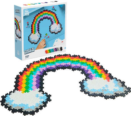 Plus-Plus-Zahlenpuzzle Regenbogen 500 Teile – 3913 – Puzzle und Bauspielzeug in einem – ab 5 Jahren