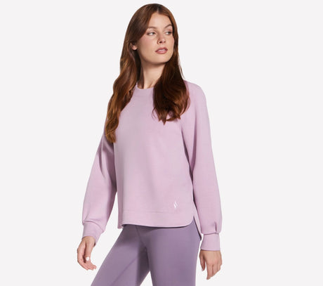 Skechers skechluxe elevate crewneck dames trui - lichtpaars