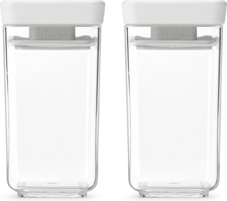 Brabantia leckere+ Vorratsbehälter – stapelbar – 2 x 0,15 l – hellgrau