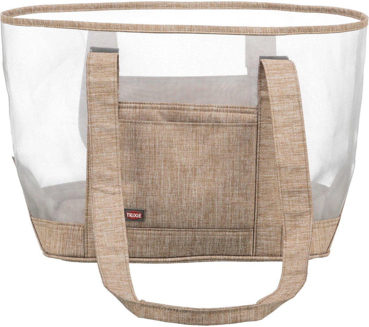 Trixie Hundetasche - transparenter Sand - Netzmaterial, formstabil, 53x20x30 cm