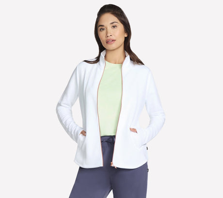 Skechers the hoodless hoodie gowalk sh dames trui - wit