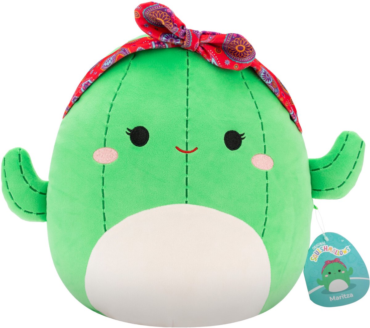 Squishmallows – Maritza – grüner Kaktus mit Paisley-Stirnband, 30 cm Plüsch