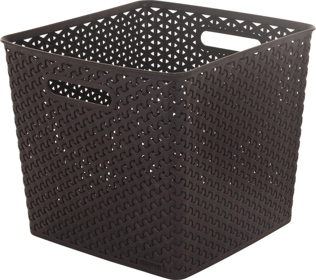 Curver my style vierkante mand 25l - donkerbruin