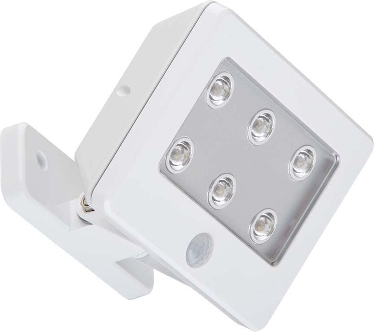 Briloner - kollig - batteriebetriebene LED-Wandleuchte - mit Sensor - Außenbeleuchtung mit Bewegungssensor - 12 cm - IP54 - 6.500k - weiß