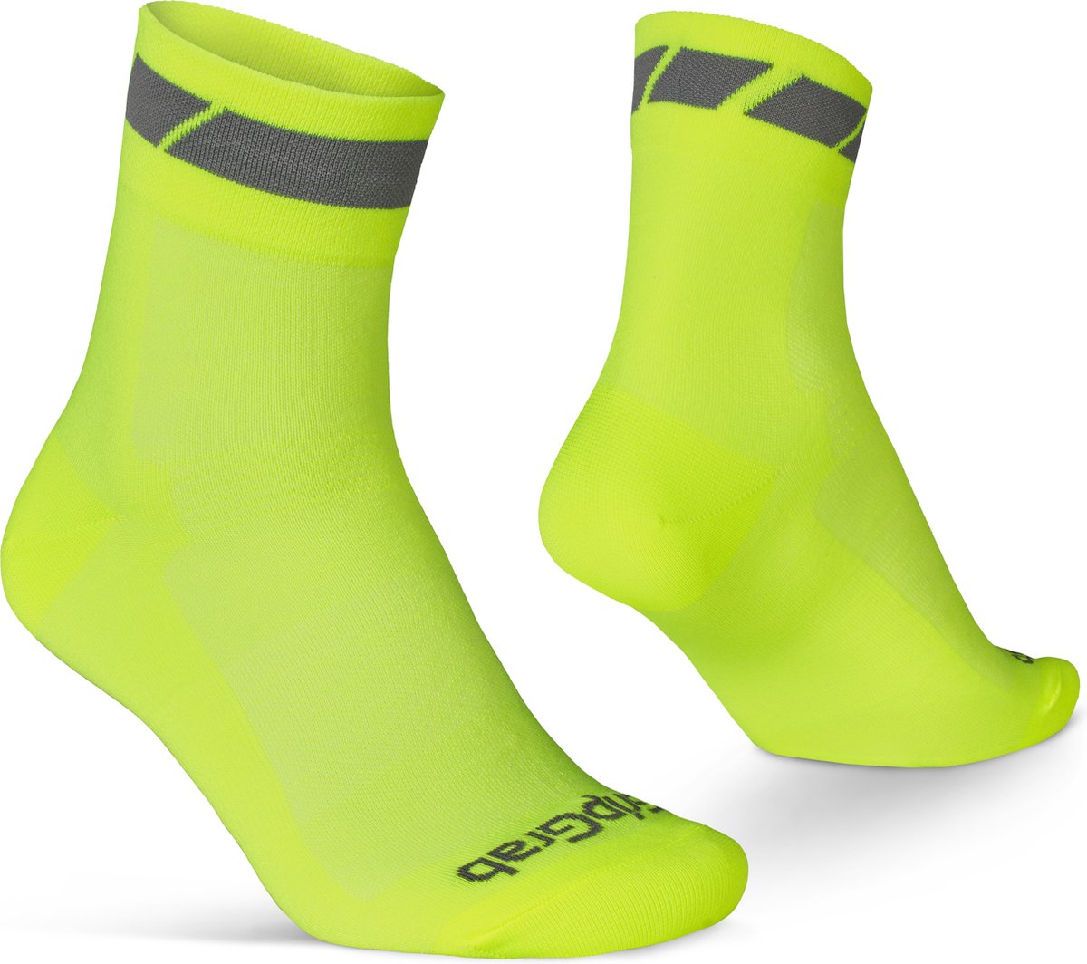 Gripgrab – klassische, normal geschnittene Sommer-Radsocken 1 Paar Coolmax-Radsocken – gelbe Hi-Vis – Unisex – Größe S (38–41)