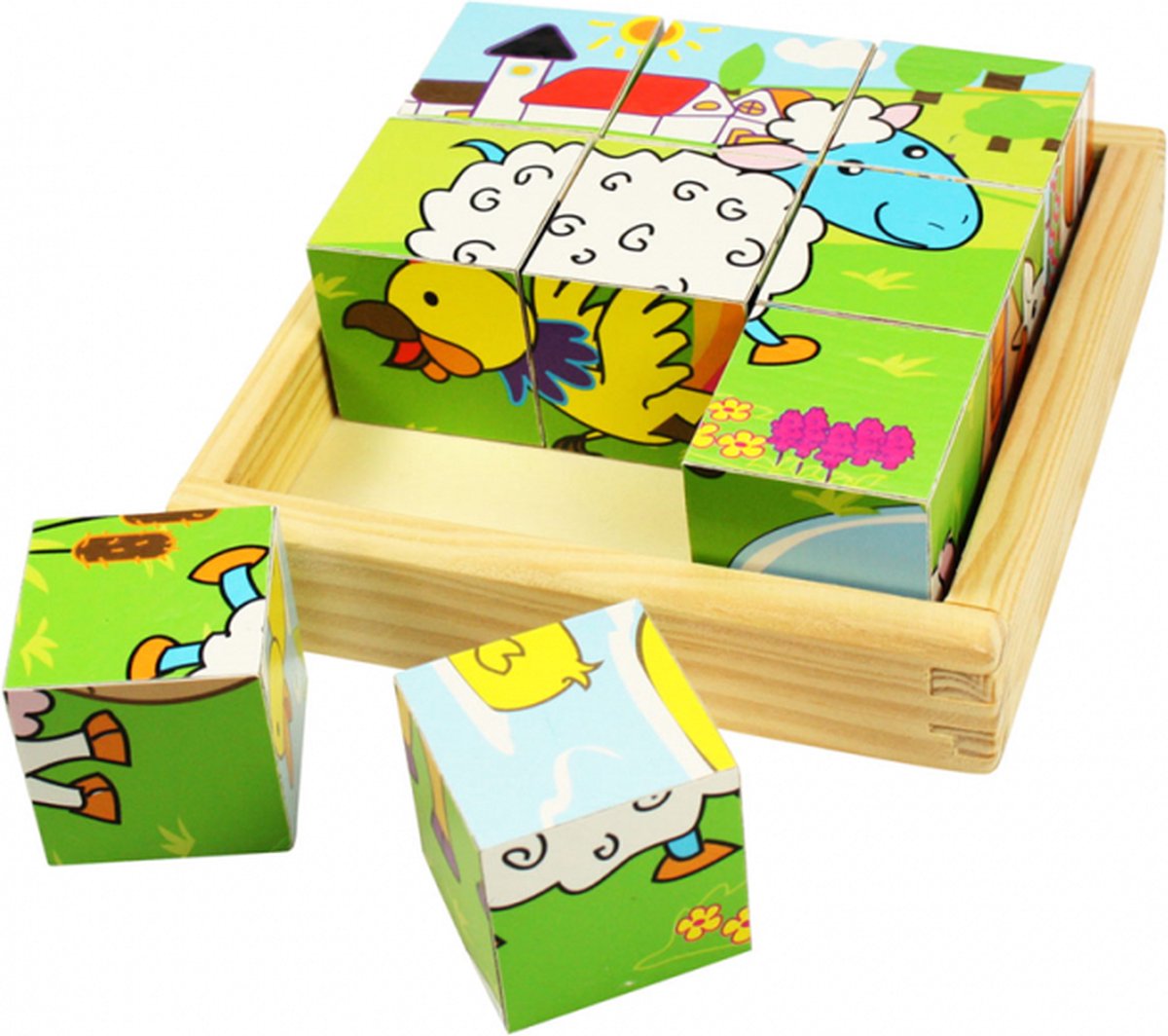 Bigjigs Bauernhoftier-Blockpuzzle
