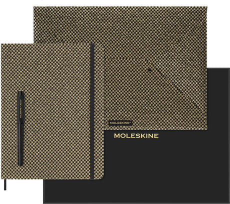 Moleskine le shine collection ongedateerde planner goud bundel xl (18x25cm) harde kaft (collector's box)