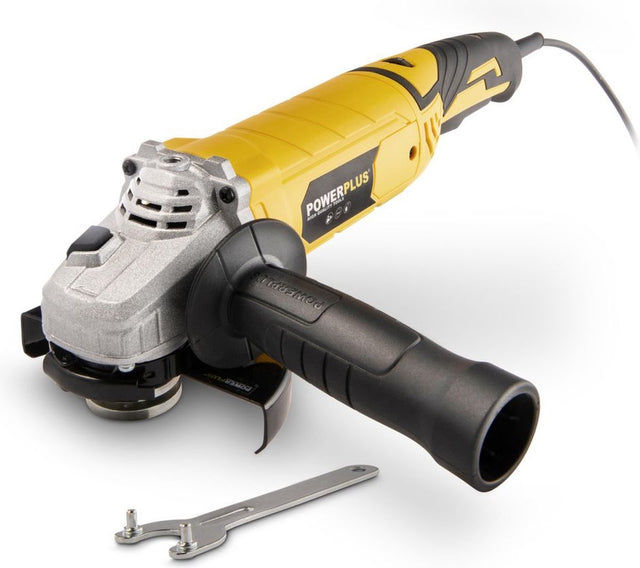 Powerplus elektrischer Winkelschleifer powx0614 – 1200 W Schleifmaschine – Schleifscheibe 125 mm ᴓ, kompaktes Elektrowerkzeug
