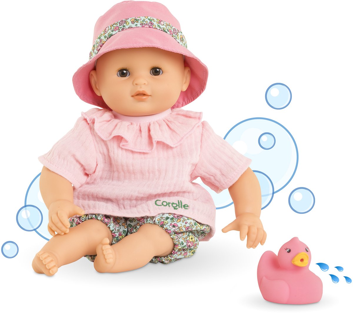 Corolle Badepuppe Coralie mit Gummiente - Bloomer, 30cm
