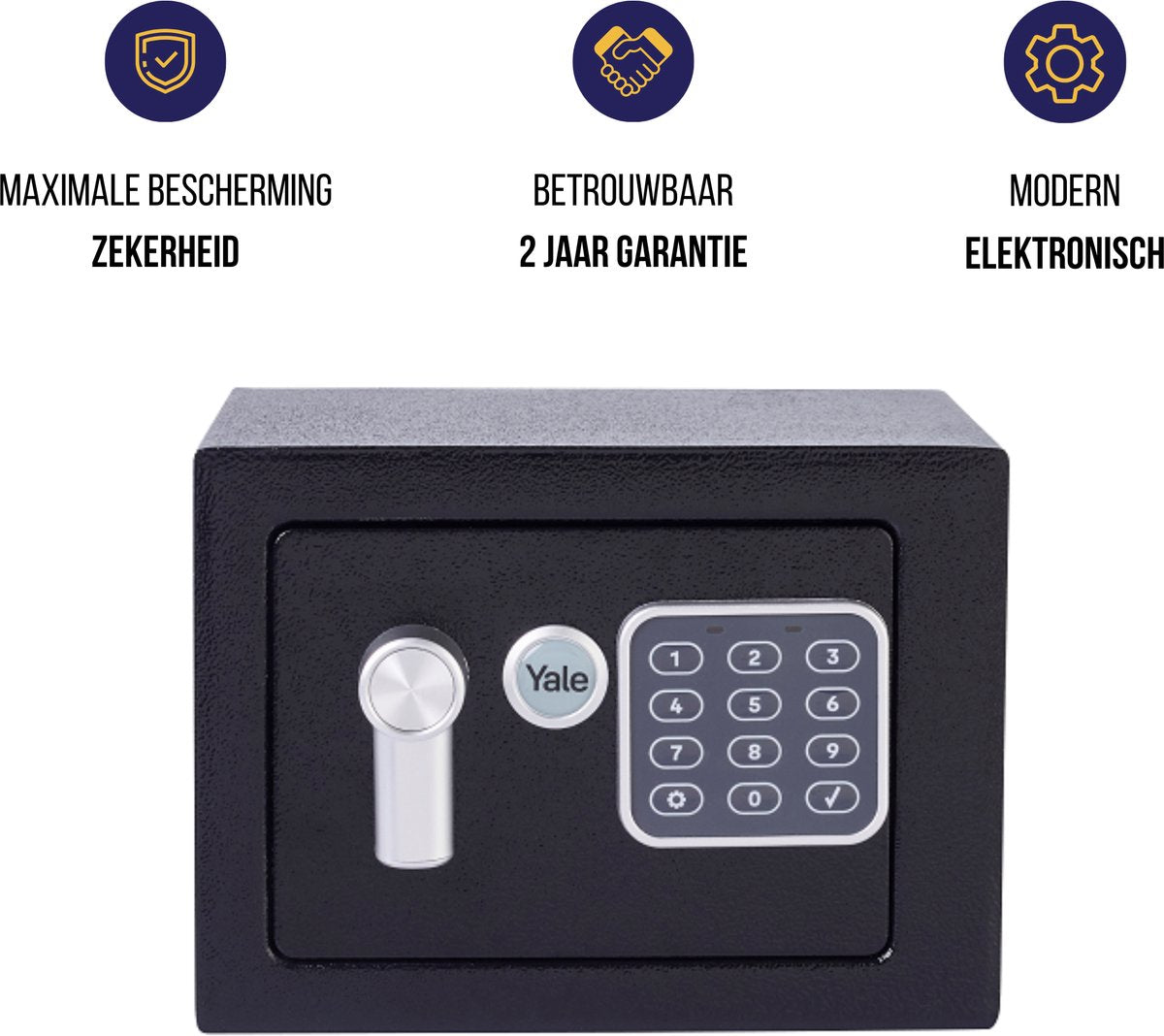 Yale – elektronischer Safe – Mini – Schwarz – Standardschutz – DB2