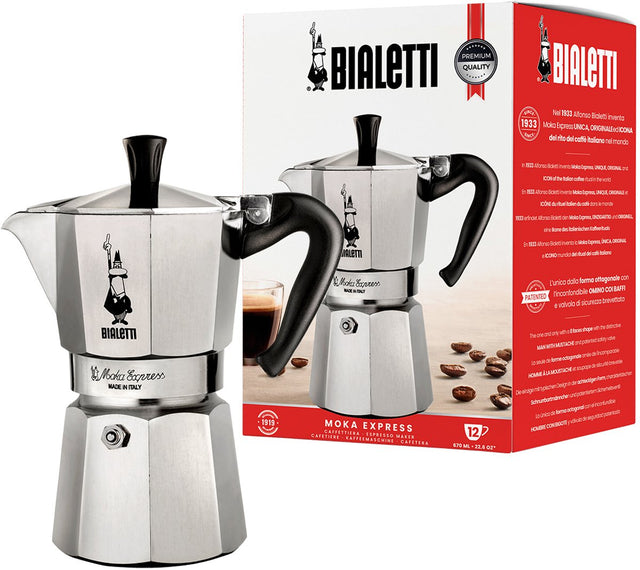 Bialetti Moka Express 12 Tassen – Espressokanne – Aluminium – 670 ml