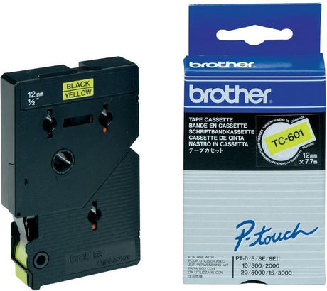 Band Brother TC601 schwarz gelb 12 mm 7,7 m