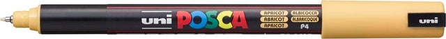 Posca krijtstift - fineliner - universele marker - 24 abrikoos - uni marker - pc-1mr - 0,7mm - 1 stuk - incl. goodie
