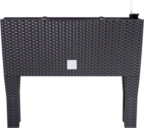 Prosperplast bloembak plantenbak op poten rato - met irrigatiesysteem - antraciet - 80 x 33 x 62 cm