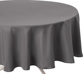 Atmosphera tafelkleed rond - grijs - dia 180 cm - eettafel tafellakens - polyester