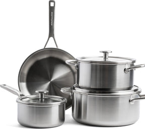 Kitchenaid multi-ply kookpannen set - 4-delig - rvs - inductie - pfas-vrij