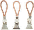 Meraki handdoek clips leer 10 stuks - badkameraccessoireskeukenaccessoires - koolstofstaal- leer - 5 centimeter x 1,5 centimeter