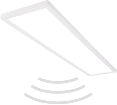 B.k.licht move - LED-Deckenleuchte - Badezimmerbeleuchtung - IP44 - Deckenleuchte mit Bewegungsmelder - 98 x 20 x 3 cm - Weiß