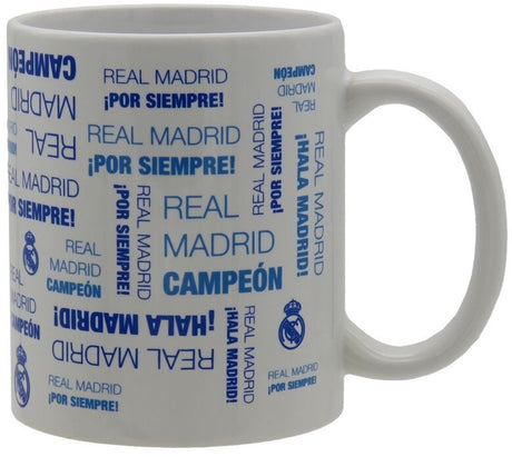 Real madrid cf real madrid ceramic tas mok wit met teksten