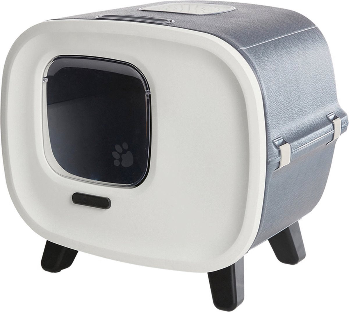 Savic Mira de Luxe - Katzentoilette - Lederoptik - Anthrazit - 55,5 x 44 x 49,5 cm