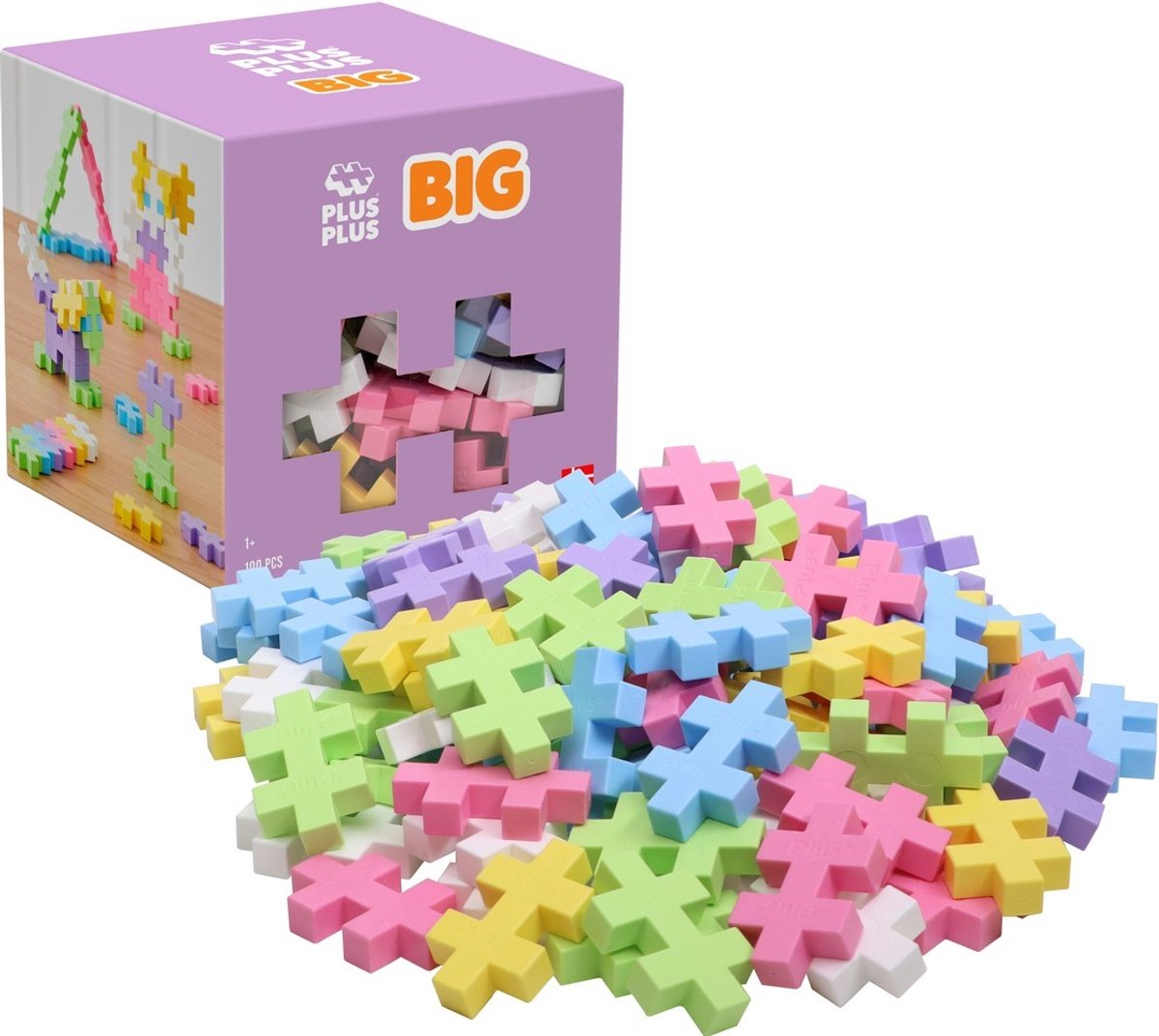 Plus Plus Pastell Big Plus-Plus: 100 Stück (3412)