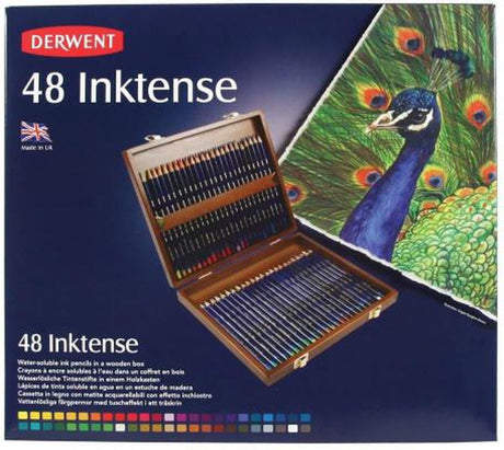 Derwent – Inktense-Bleistift-Holzbox mit 48 Bleistiften